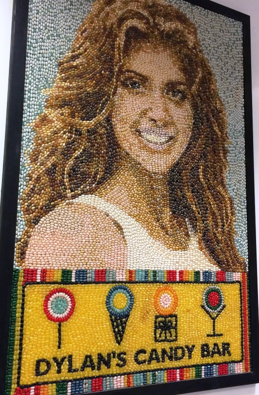 Dylan Lauren's portrait is made with jellybeans.