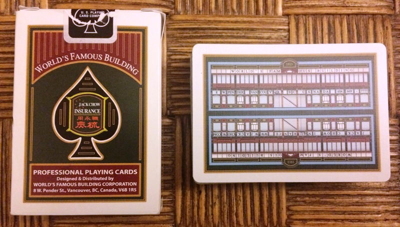 The "World's Famous Building" souvenir playing cards