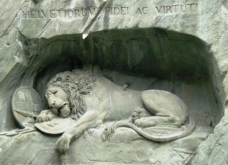 The Lion Monument in Lucerne, Switzerland