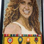 Dylan Lauren's portrait is made with jellybeans.