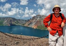 Ray Cunningham on Mount Paektu in North Korea