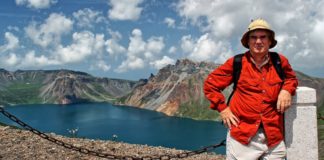 Ray Cunningham on Mount Paektu in North Korea