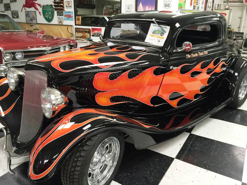 A restored 1934 Ford Coupe at the Route 66 Auto Museum in Santa Rosa, New Mexico