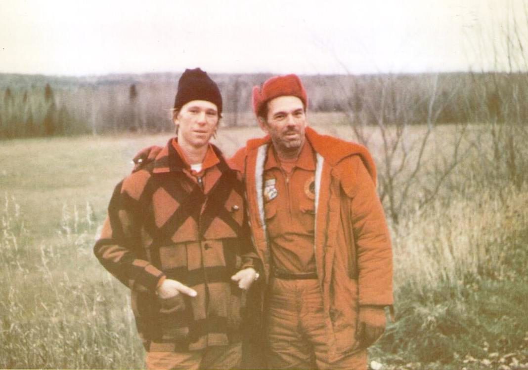 Me and my dad on our 1971 hunting trip in Canada